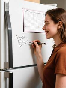 BUBU 1 Stück Magnetischer Kühlschrankkalender 2025 - Tischkalender von Januar 2025 bis Dezember 2025, Monatskalender für die Familie, Abreißkalender für Zuhause und Büro, Schulsachen - Verschiedenfarbig - Übersicht 5