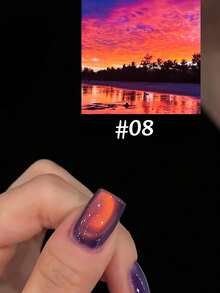 12毫升复古闪光红、蓝、金玻璃珠高密度指甲油凝胶，适用于美甲沙龙、美白、美甲艺术、圣诞美甲 - 彩色 - 查看 19