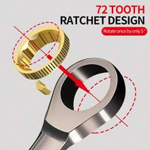 Industrial Grade Ratchet Wrench, Multi-Size Options, Spline & Open-End Dual Use, Extended Length Small Plate, Dual-Head Auto Repair Wrench Tool