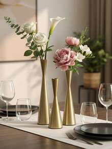 Bộ 1 bình hoa/chậu hoa bằng sắt kim loại, phong cách tối giản lãng mạn, thích hợp cho tiệc cưới, tiệc tối dưới ánh nến, bình trang trí bàn làm việc, chậu cây sang trọng, trang trí phòng, trang trí nhà cửa, vật trang trí trung tâm bàn ăn, có thể làm quà tặng cho bạn bè, gia đình, lễ tốt nghiệp, phụ nữ, bạn thân, trang trí bàn tiệc cưới, trang trí sinh nhật, trang trí đám cưới, quà tặng Ngày của Mẹ, trang trí Lễ Phục Sinh, màu xanh lá cây, trang trí bàn ăn. - Vàng - Xem 3
