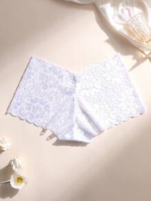 Paquete de 5 bragas de mujer con encaje y parches sexy, tipo hipster, sin costuras y de talle medio, cómodas y suaves para la piel, adecuadas para yoga, deportes y uso diario - Multicolor - Ver 4