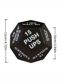 12面励志健身骰子，运动滚轮 - 有趣的健身配件，适用于家庭健身、有氧运动、瑜伽 - 也适用于健身房、健身课程 - 彩色 - 查看 11