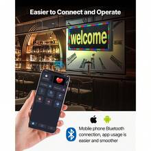 programmierbare LED Zeichen P10 Vollfarbe flexibles digitales Scrolling Panel, DIY Anzeigetafel mit benutzerdefiniertem Textmuster und GIF & Bluetooth App Steuerung (670 x 350 x 55 mm) - 670 x 350 x 55 mm P10 - Übersicht 3