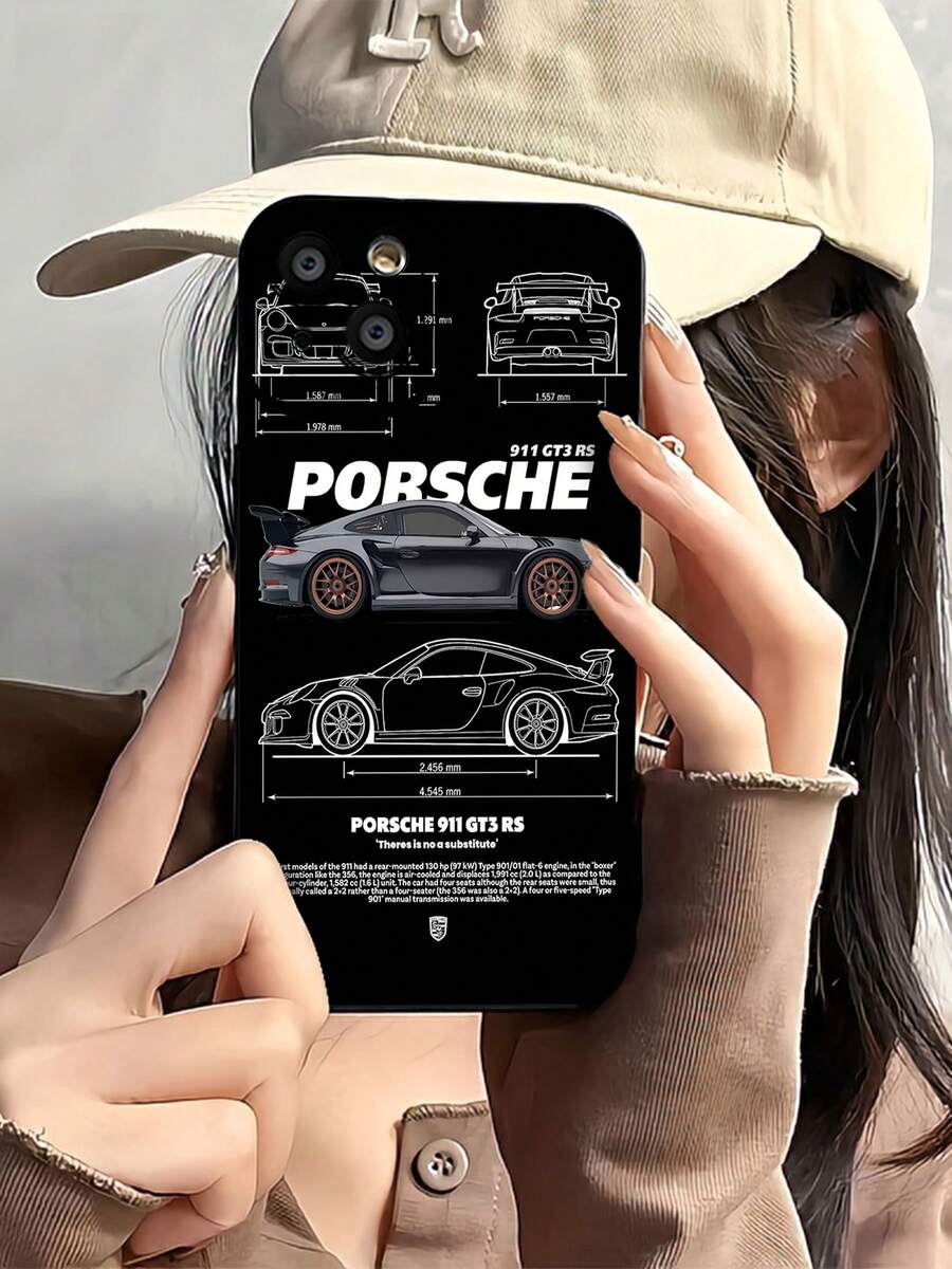 Funda mate con ilustración de diseño del  911 GT3 RS, compatible con fundas de , OPPO, Vivo, Redmi, ,  y Honor, así como con  17,  16 Pro Max,  15 Pro Max,  13 y  12. Fabricada en TPU, ofrece protección anticaídas. Ideal para regalar a familiares, amigos, seres queridos, novios o novias, y para Navidad.funda de ,  funda de  16, Navidad,  fundas de , funda de  15,  17 Pro Max, fundas para , funda de  16 Plus, regalos de Navidad, funda de  13, funda de teléfono de Navidad, funda de  16 Pro, funda de teléfono  15, funda de teléfono  13, funda de  15, rosa, funda de teléfono rosa, regalos, malvado, regalos para mujeres, funda de teléfono linda, regalos para hombres, teléfono negro Estuche, regalos para hombres - Negro - Ver 1