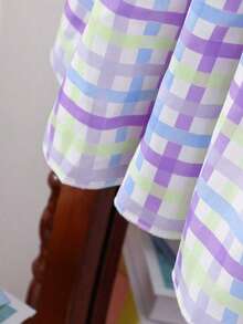 1pc Girls Casual Striped Print Pattern + 3D Bow Decor Strap Dress, Outdoor Spring/Summer - Multicolor - View 8