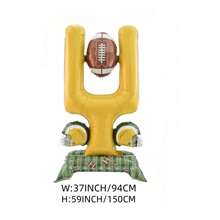 Football Goal, Stacked Soccer Balls, Standing Football, Aluminum Foil Soccer Ball Balloon, Standing Football Trophy Aluminum Foil Balloon, World Cup Party Decorations