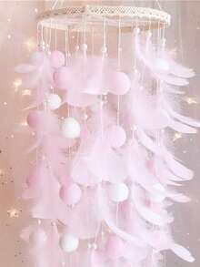 1 Set Dream Catcher Wind Chime Decor, Girly Style Dream Catcher Wind Chime, Suitable For Girls Room, Bedroom Wall Hanging Decoration - Multicolor - View 6