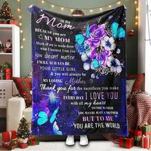 Give Me The Most Beautiful Gift For My Mom - A Blanket, With A Retro And Warm Style,Super Soft Flannel Printed  Blanket,As Birthday Gifts, Family, Wedding, Souvenir Blankets, Polyester Blankets Suitable For All Seasons, Washable, Machine Washable, Lightweight, Breathable, Comfortable, Warm, Unique, 280gsm For Him, Her Personalized Ideal Gifts For Her, Perfect Nap, Camping, Travel, Home, Daily Life, Office Decoration, Birthday, Anniversary, Valentine's Day, Thanksgiving, Christmas, Halloween, Mother's Day, Wedding, New Year Gifts ,Sofa,Bed,Car,Bedroom,Living Room,Office,  Outdoor Camping, Beach,Wall Decoration - 多色20 - 查看 4