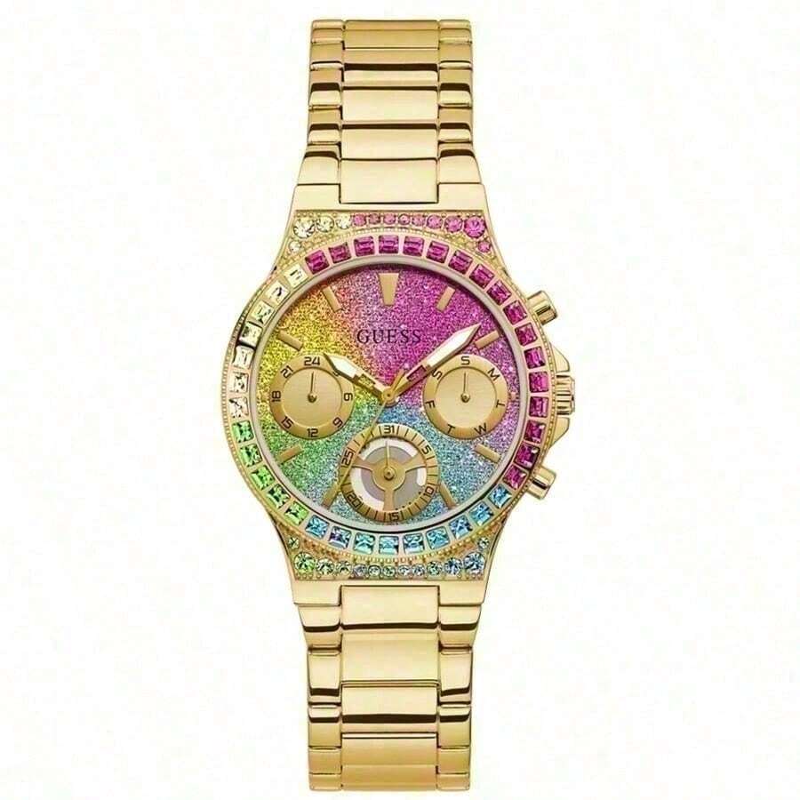 Relógio Guess para Homens Prata Tom Quartzo - Pulseira de Relógio Durável, Mostrador Cronógrafo Multifunção, Relógios da Moda Masculinos Presente Ideal para Ele GW0258L1