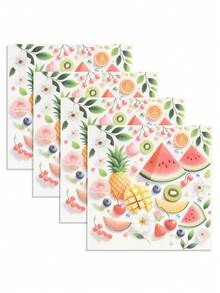 20pcs/40pcs/60pcs/Set Soft Square Fruit Patterned Napkins, 2-Ply, 33cm*33cm Opened, Suitable For: Wedding, Tea Party, Birthday Party Decoration, Party Decoration, Party Supplies, Holiday Decoration, Holiday Supplies - Multicolor - View 2