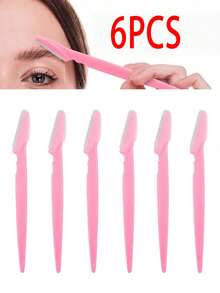 1支/6支/15支/8支装女士眉刀，去角质脱毛器及修眉工具，带盖，美发沙龙必备，美容，旅行护发产品及配件 - 彩色 - 查看 10