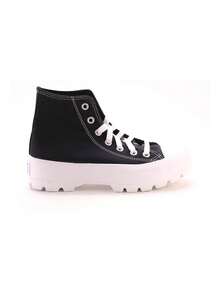 Women's Black Converse Sneakers - Style 565901C, Timeless Design In Size 42.5 For All-Season Wear, Featuring -Durable- Rubber Sole And Leather Upper For Enhanced Comfort And Support – Ideal For Casual And  Outfits, Perfect For Year-Round Fashion Statements, Ensuring A Versatile Addition To Any Wardrobe, Enjoy The Classic Appeal And Reliable Craftsmanship Of These Iconic Sneakers, Offering A Blend Of Comfort And Style For Everyday Adventures, Elevate Your Footwear Collection With This Must-Have Pair. - 黑色 - 查看 1