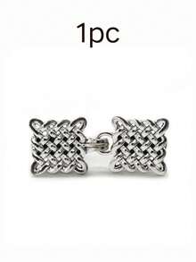5pcs Vintage Collar, Brooch, Shawl Clip, Cardigan Clip, Poncho Clip Set - Silver - View 14
