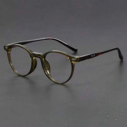 顶级品牌经典款手工圆形醋酸纤维眼镜，男女皆宜，复古光学眼镜框，男士配饰