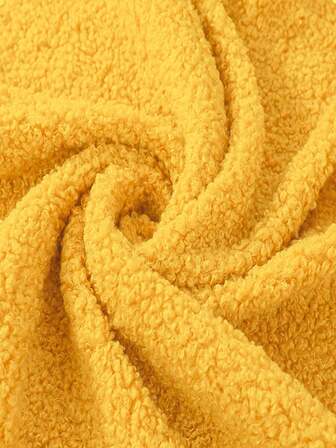 1pc Yellow Faux Fur Fabric, Suitable For Sofa Cushion, Blanket, Jacket, Clothing DIY, Autumn/Winter