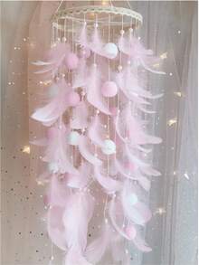 1 Set Dream Catcher Wind Chime Decor, Girly Style Dream Catcher Wind Chime, Suitable For Girls Room, Bedroom Wall Hanging Decoration - Multicolor - View 8