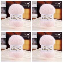 4 Skeins, 400g High Quality Snowflake Yarn, 3mm Knitted & Cashmere Blend Soft Yarn For DIY Sweater, Scarf, Hat Knitting