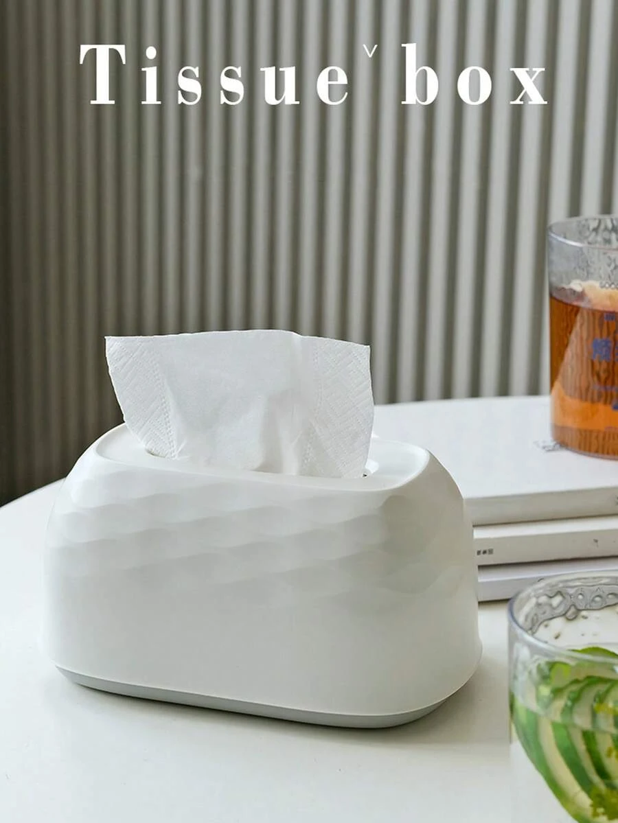 三件套豪华弹簧式纸巾盒套装，创意自动升降式纸巾盒，多功能桌面家居装饰，壁挂式两用餐巾纸收纳盒 - 彩色 - 查看 1