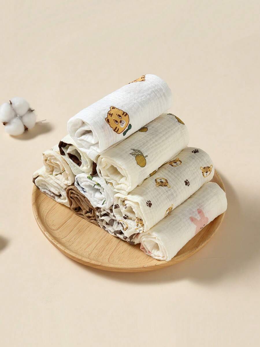 3pcs/Set Cotton Gauze Small Handkerchief Hand Towel Bath Accessories Washcloth Hand Towel Bath Towel Face Towel Pink Towel Small Towel Tea Towel