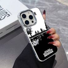 Funda para iPhone 17, 16e, 16, 15, 14, 13, 12, 11 Pro Max, Air X, XR, XSMAX, 8, 7 Plus - Marco de Lente Metálico Plateado con Cubierta Trasera Transparente y Suave, Funda de Teléfono Bonita, Funda para Móvil,Impreso con UV,Cubierta Ligera,Entusiastas de la Tecnología,Fans del Anime - Color 1 - Ver 5