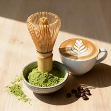 二合一抹茶咖啡研磨器，日式竹制抹茶搅拌器，茶道工具