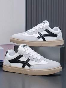 男士休闲滑板鞋，适合日常通勤、户外运动，经典运动鞋