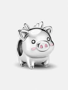 1颗925纯银泰迪熊吊坠珠，适合女士手链、手镯DIY饰品制作，精致饰品