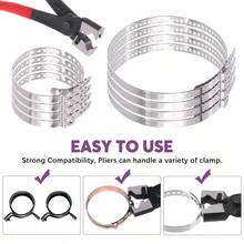 9Pcs Heavy Duty Multipurpose Hose Clip Pliers With Small And Large Stainless Steel CV Boot Clamp Assortment Kit, C... - Black - View 5