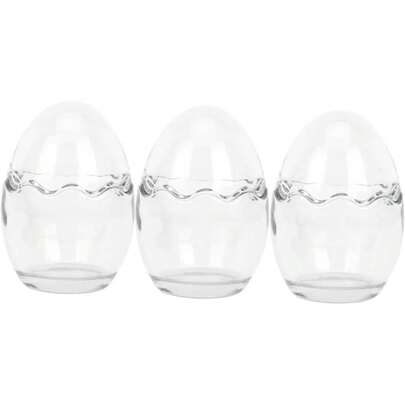 Zerodeko Tazas De Cáscara De Huevo Para Hornear 3 Unidades Vasitos De Pudín Transparentes Para Postres