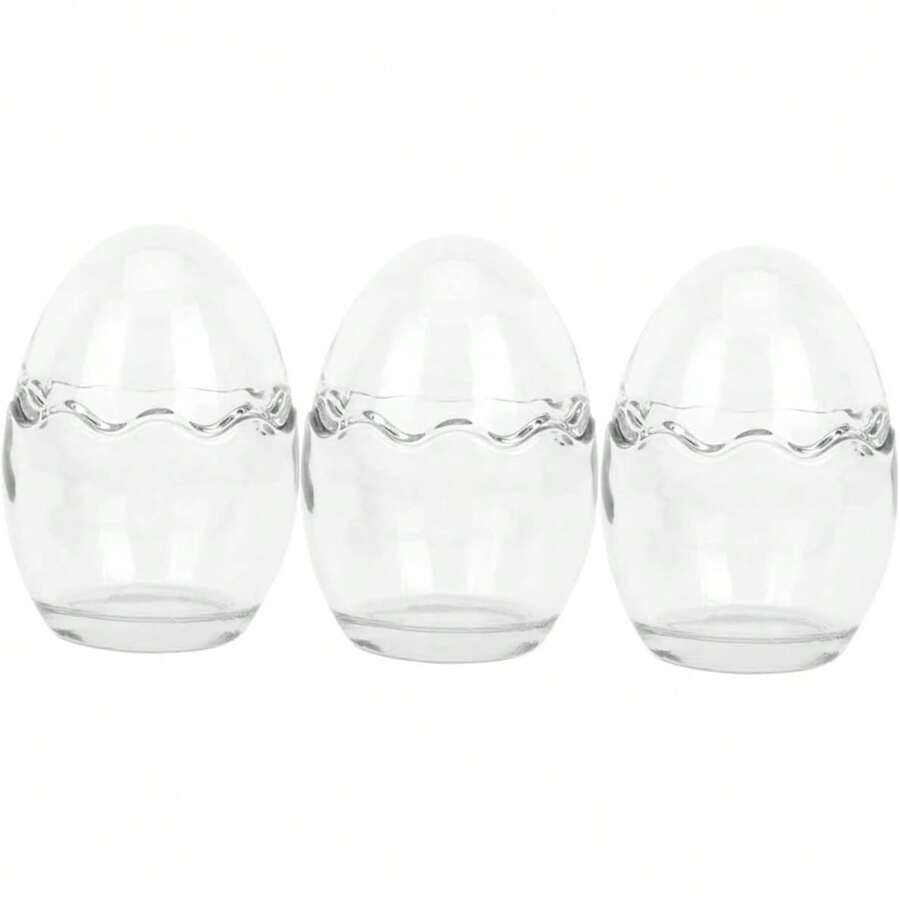 Zerodeko Tazas De Cáscara De Huevo Para Hornear 3 Unidades Vasitos De Pudín Transparentes Para Postres - 1 - Ver 1