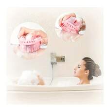 1pc/2pcs Upgraded 2-In-1 Silicone Body & Hair Brush, Exfoliating Shower Brush For Body, Premium Silicone Bath Sponge, Scalp Massager, Easy To Clean, Healthy & Silicone, Soft & Non-Irritating, Resilient & Durable Bristles - Multicolor - View 2