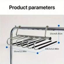 Multi-Layer Expandable Pant Rack: The Secret Weapon To Increase Wardrobe Space By 30%; Non-Slip Crease-Free Pant Rack: Say Goodbye To Wrinkles, Keep Every Pant Straight As New; Must-Have Item For Closet Organization