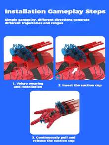 4pcs Wearable Superhero Spider Web Shooter Toy Set, Refillable Blaster Role Play Shooting Outfit, Creative Toy, Great Gift For New Year, Birthday, Christmas - Multicolor - View 8