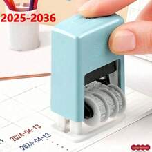 1pc Auto-Inking Date Stamp (Ink Pad Included), Adjustable Year/Month/Day, Self-Inking Manual Coding Machine, Roller Stamping Date Calendar Numbers, Suitable For Office Workers, Enterprises, Store Owners, Accountants, Administrators - Multicolor - View 2