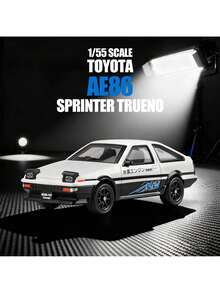C C A 1:64 Alloy Car Model Simulation Racing Car Collection With Acrylic Cover + Base, Small-Scale Car , ,  Gifts For Boys - 1:64 Toyota AE86 - View 4