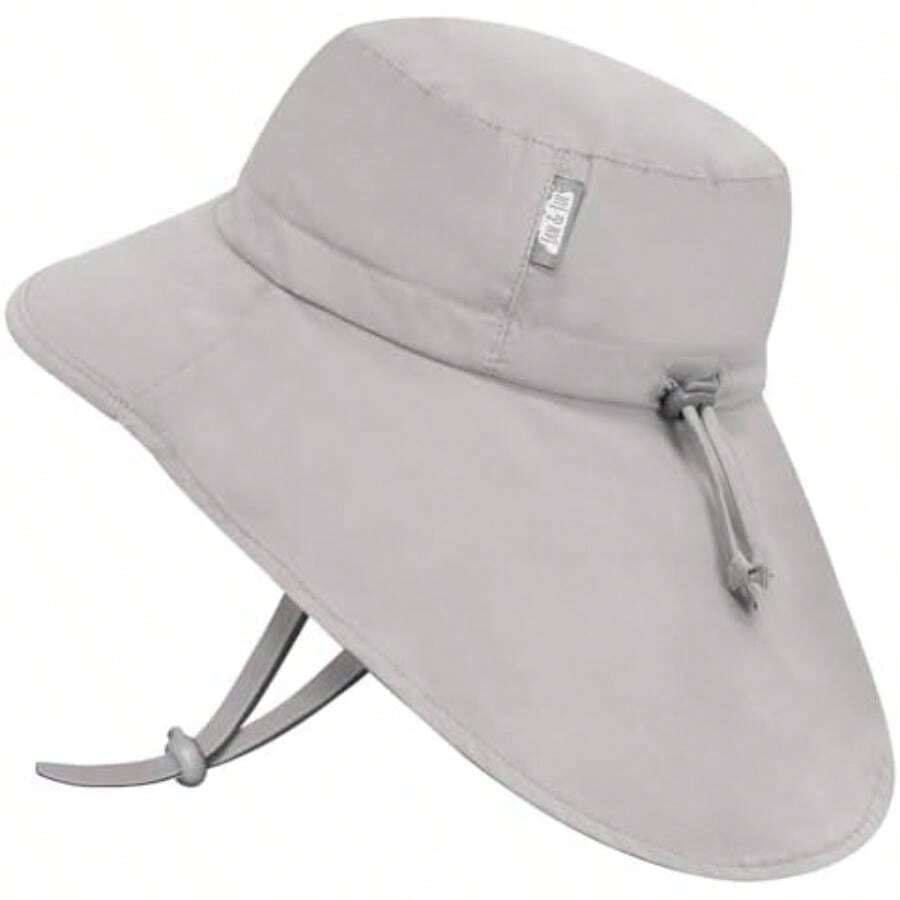 Jan & Jul Gorro de Xplorer para niños Grow-with-Me Aqua-Dry, Sombrero para Sol Repelente Agua de ala Ancha 50+(5-12 Años Gris cenizo) - Multicolor - Ver 1