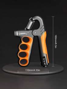 5-100公斤可调节握力训练器，机械式计数腕力训练器，健身房训练手部握力器，可调节阻力11-220磅（5-100公斤）握力训练器，防滑计数手部握力训练器，用于肌肉锻炼和手部康复，健身器材，健身房配件，运动装备，力量训练，肌肉锻炼用品，握力训练 - 彩色 - 查看 9