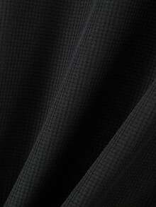 男士两件套，时尚简约拉链外套（带领子和口袋）+抽绳腰裤，轻盈涤纶面料，适合春秋季休闲、日常、度假穿着，也可作为送给男友的礼物。 - 黑色 - 查看 9