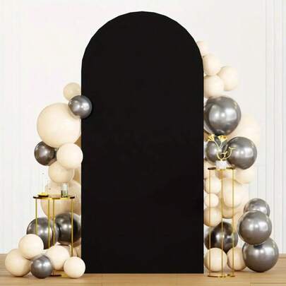 1pc White/Black/Navy Blue/Pink Wedding Arch Cover - Dome Top Arch Backdrop Cover, Wedding Arch Background Cloth Cover, U-Shaped Elastic Semi-Circle Arch Cover, Double-Sided Arch Stand Background Elastic Fiber Stretch Fabric Cover, Provided In 70.87/78.74/86.6 Inch Sizes (Arch Not Included, Fabric Background Only)