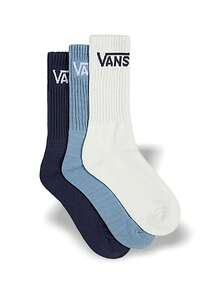 Vans 经典款男士运动袜，透气轻便，弹性好，易洗，适合各种运动、户外和日常穿着，白色/蓝色 VN000F0XJDU1 - 白色/深藍色/藍色 - 查看 3