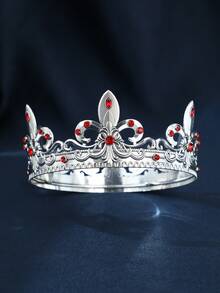 1件装金/银国王皇冠男士王子头饰皇家中世纪头箍，适用于角色扮演、生日、舞会服装配饰 - 皇冠 - 查看 11