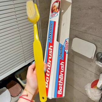 1个大号柔软网状沐浴刷 - 长柄温和去角质身体磨砂刷，适用于淋浴、水疗和背部按摩 - 悬挂式设计，无需电池，无香精，完美礼物 | 温和去角质 | 耐用塑料手柄，沐浴刷