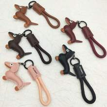 Pingente de couro de Dachshund, enfeite para bolsa de Dachshund, chaveiro de Dachshund, decoração para mochila, acessório de mochila de animal, pingente de desenho animado, acessório para cachorro, pingente fofo, enfeite para mochila, chaveiro de Dachshund, chaveiro da moda, chaveiro de desenho animado, chaveiro de animal