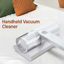 Wireless Bed Vacuum Cleaner, 12Kpa Handheld Strong Suction Cold Light Deep Mattress Vacuum Cleaner With HEPA Effectively Clean Up For Pillows Sheets Mattresses Sofas And Other Fabric Face - White - View 7