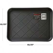 Stalwart 75-ST6012 All Weather Boot Tray-Water Resistant Plastic Utility Shoe Mat for Indoor and Outdoor Use in All Seasons (Black), Large(20" x 15" x 1.3") - Multicolor - Ver 4