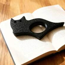 符合人体工学的塑料拇指书架 - 时尚黑色，单手阅读辅助工具和书页支架，握感舒适，适合爱书人士 - 彩色 - 查看 2