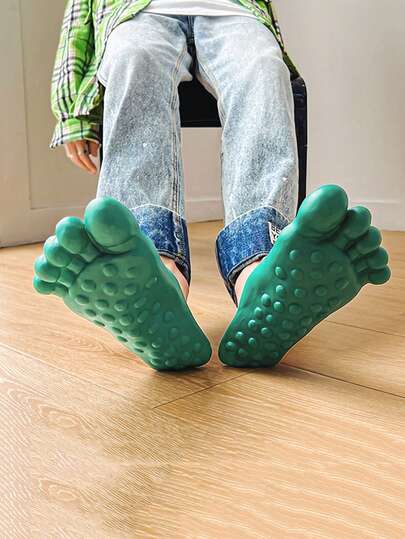 Pantuflas de novedad tipo slip-on, ligeras y divertidas para vacaciones, entretenimiento en el campus, diseño (talla aleatoria 36-41)