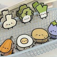 Funny Vegetable Memo Clips - Non-Slip Acrylic Double-Sided Holder, Securely Organize Notes, Bills, Homework & Photos | Perfect Halloween, Christmas Gift & Desk Organizer For Students, Office, Kitchen - Multicolor - View 2