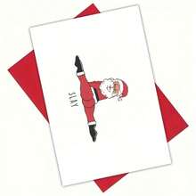 Funny Santa Slay Christmas Card - Santa Claus Splitting Pose With "Slay" Text - Red & Black Holiday Greeting Card For Office, Party, Or Gift - Christmas Party Decoration - Santa Slaying Santa Design, Christmas Card, Festive Stationery, Playful Design, Quality Paper Material, Office Stationery, Quirky Stationery, Durable Stationery, Office Workers, Novelty Christmas Card, Greeting Card, Card With Envelope - Multicolor - View 13