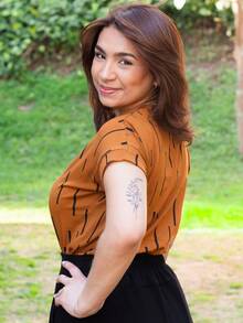 Women's T-Shirt - SHALON MODA EVANGÉLICA - Lạc đà - Xem 2